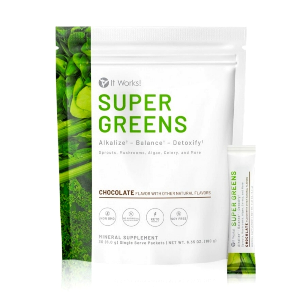 Super Greens on the Go - Chocolate - 30 packets.